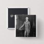 Alexander Hamilton, na het schilderij van 1792 Vierkante Button 5,1 Cm (Voorkant /achterkant)