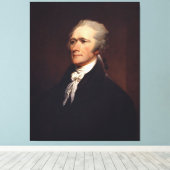 Alexander Hamilton Oprichter & Federalist Papers Canvas Afdruk (Insitu (Houten vloer))