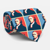 Alexander Hamilton Pop Art Portrait Stropdas (Opgerold)