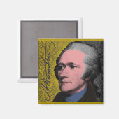 Alexander Hamilton Pop Art Portret Magneet (Voorkant / Achterkant)