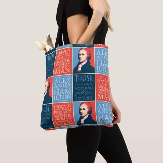 Alexander Hamilton Quotations Tote Bag (Dichtbij)