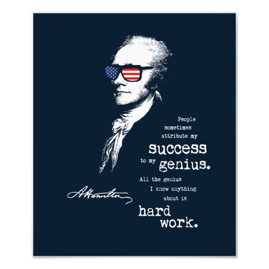Alexander Hamilton Quote Gezegde. Motivatie cadeau Foto Afdruk (Voorkant)