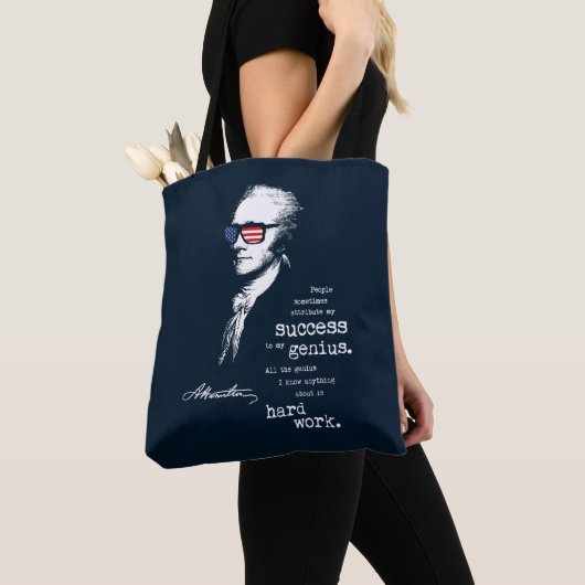 Alexander Hamilton Quote Gezegde. Motivatie cadeau Tote Bag (Dichtbij)