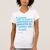 Alexander Hamilton Quote I - Blauw T-shirt (Voorkant)