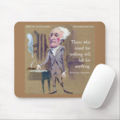 Alexander Hamilton & Quote Mousepad Muismat (Met muis)