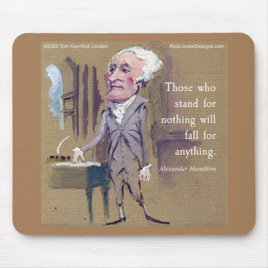 Alexander Hamilton & Quote Mousepad Muismat (Voorkant)