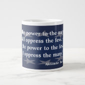 Alexander Hamilton Quote over de macht geven Grote Koffiekop (Voorkant)