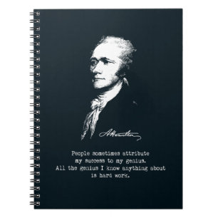 Alexander Hamilton Quote. Succes, geniaal. Notitieboek