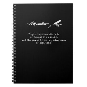 Alexander Hamilton Quote. Succes, geniaal. Notitieboek