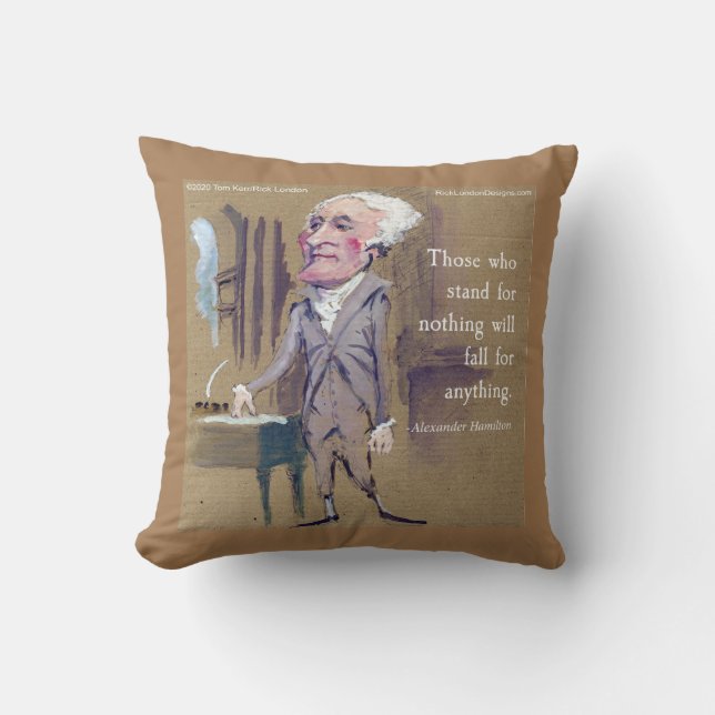 Alexander Hamilton & Quote Throwpillow Kussen (Voorkant)