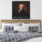 Alexander Hamilton "Real Liberty" Canvas Print (Insitu (Slaapkamer))