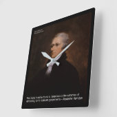 Alexander Hamilton "Real Liberty" Wall Clock Vierkante Klok (Hoek)