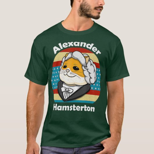 Alexander Hamilton Retro Hamster Alexander T-shirt (Voorkant)