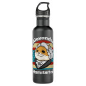 Alexander Hamilton Retro Hamster Waterfles (Voorkant)