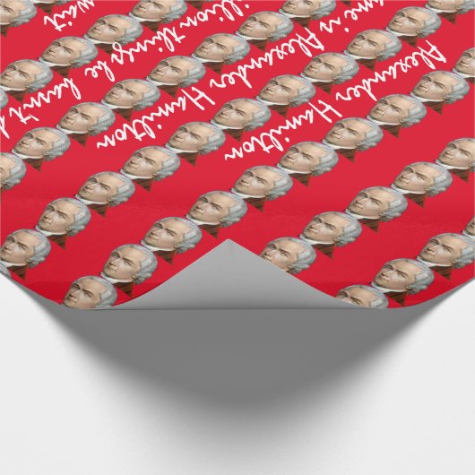 Alexander Hamilton rood verpakkingspapier Cadeaupapier (Hoek)