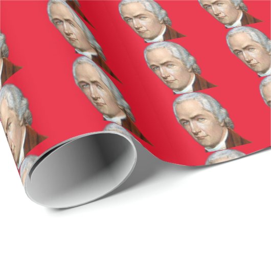 Alexander Hamilton rood verpakkingspapier Cadeaupapier (Rol Hoek)