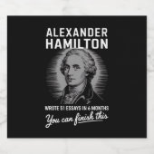 Alexander Hamilton schreef 51 essays in 6 maanden Bier Etiket (Enkel label)