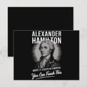 Alexander Hamilton schreef 51 essays in 6 maanden Briefkaart (Voorkant / Achterkant)