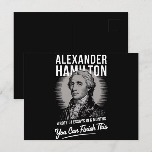 Alexander Hamilton schreef 51 essays in 6 maanden Briefkaart (Voorkant / Achterkant)