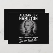 Alexander Hamilton schreef 51 essays in 6 maanden Briefkaart (Voorkant / Achterkant)