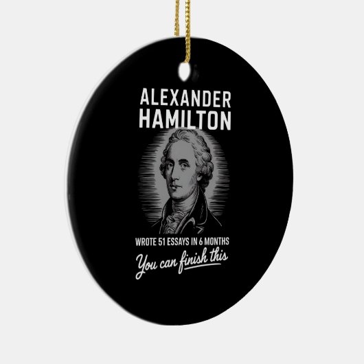 Alexander Hamilton schreef 51 essays in 6 maanden Keramisch Ornament (Rechts)