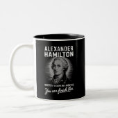 Alexander Hamilton schreef 51 essays in 6 maanden Tweekleurige Koffiemok (Links)