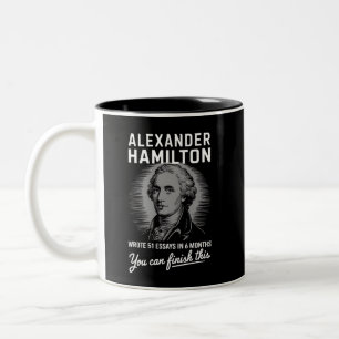 Alexander Hamilton schreef 51 essays in 6 maanden Tweekleurige Koffiemok