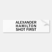 Alexander Hamilton Shot First - White T-Shirt, enz Bumpersticker (Voorkant)