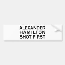 Alexander Hamilton Shot First - White T-Shirt, enz