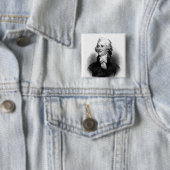 Alexander Hamilton Vierkante Button 5,1 Cm (In situ)