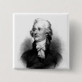 Alexander Hamilton Vierkante Button 5,1 Cm (Voorkant)