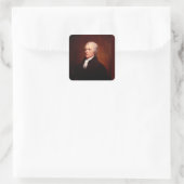 Alexander Hamilton Vierkante Sticker (Tas)