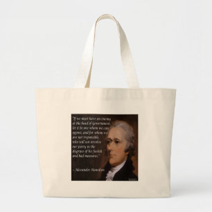 Alexander Hamilton & Vijand die de natie leidt Cit Grote Tote Bag