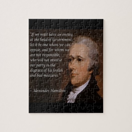 Alexander Hamilton "Vijandelijke Leider" Cadeau Legpuzzel (Verticaal)