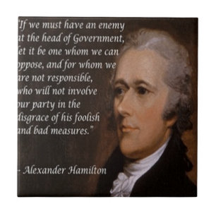 Alexander Hamilton "Vijandelijke Leider" Cadeau Tegeltje