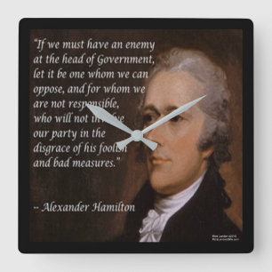 Alexander Hamilton "Vijandelijke Leider" Wandklok