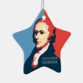 Alexander Hamilton voor uw kerstboom Keramisch Ornament (Rechts)