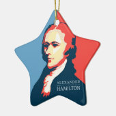 Alexander Hamilton voor uw kerstboom Keramisch Ornament (Links)