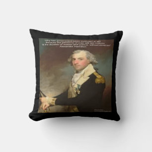 Alexander Hamilton & "Waarom Overheid" Kussen met 