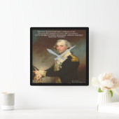 Alexander Hamilton & "Why Government" Wall Clock Vierkante Klok (Huis)