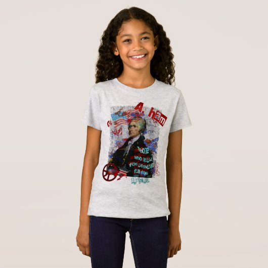 Alexander Hamilton Zij die voor niets staan Kunst T-shirt (Voorkant volledig)