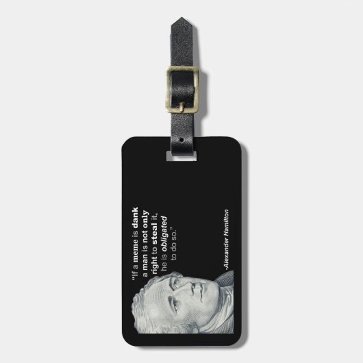 Alexander Hamilton's dank Meme - Bagagelabel (Voorkant verticaal)