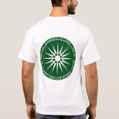 Alexander het Grote Macedonische Groene en Witte S T-shirt (Achterkant)