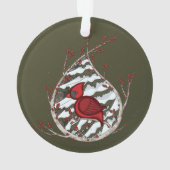 Alexander het Kardinaal Acrylische Ornament (achterkant)
