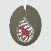 Alexander het Kardinaal Acrylische Ornament (voorkant)