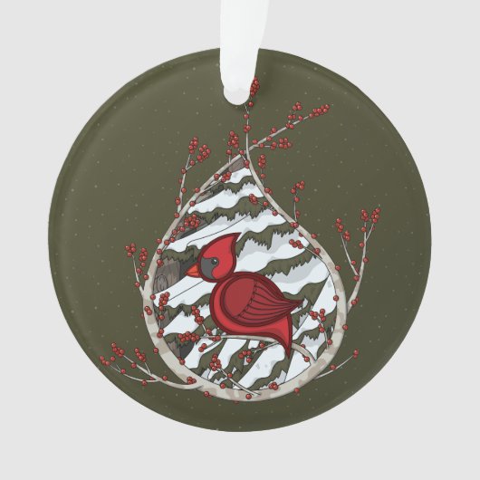 Alexander het Kardinaal Acrylische Ornament (voorkant)