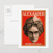 Alexander het Man dat het Magische Poster kent Briefkaart (Voorkant / Achterkant)