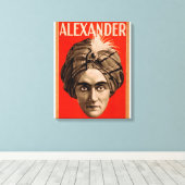Alexander het Man dat het Magische Poster kent Canvas Afdruk (Insitu (Houten vloer))