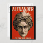 Alexander het man dat Magic kent Briefkaart (Voorkant / Achterkant)