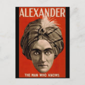 Alexander het man dat Magic kent Briefkaart (Voorkant)